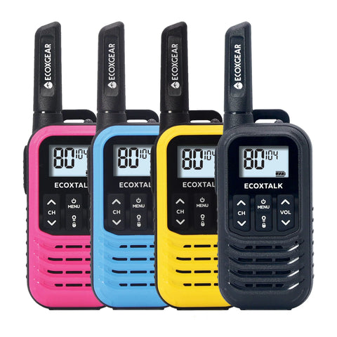 ECOXGEAR ECOXTALK EXG50 UHF CB Handheld Radio (Four Colours - Black, Blue, Pink, and Yellow)
