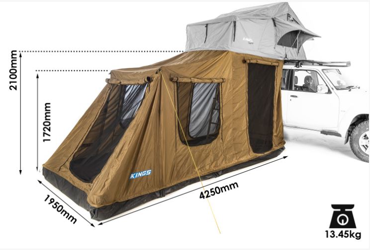 roof top tent 6 person Kings 6 Person ANNEX ( For Tourer Rooftop Tent ) – 4WD Supply Co