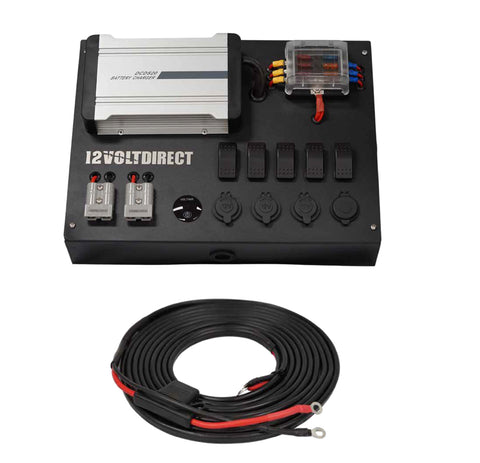 12 Volt Direct Canopy Power Control Box with Optional 20Amp DCDC Charger And power feed