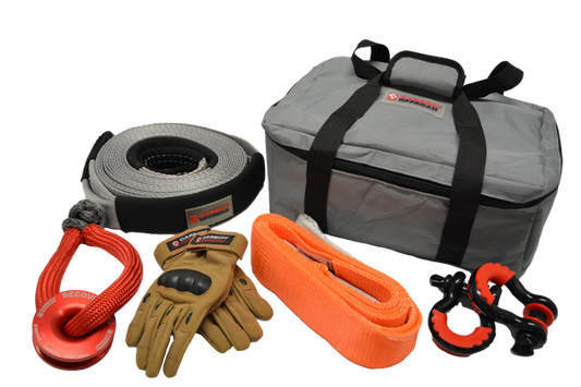 CARBON OFFROAD ESSENTIAL SNATCH AND WINCH 4X4 RECOVERY KIT